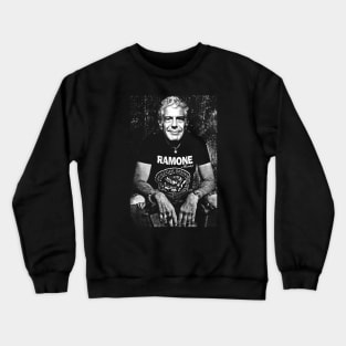 WHITE BOURDAIN PUNK ROCK Crewneck Sweatshirt